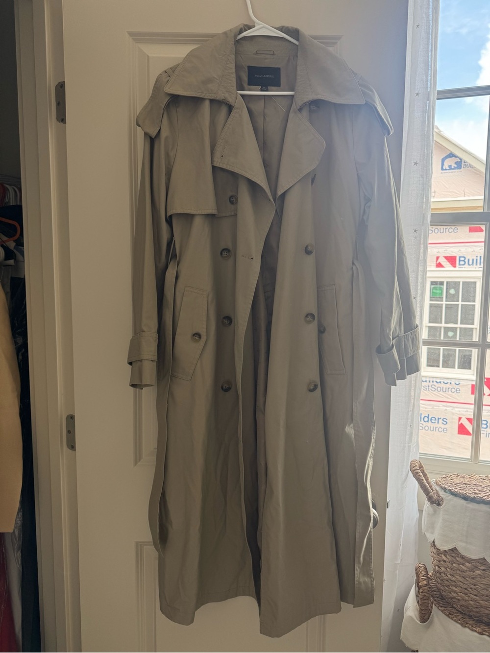 Banana Republic Khaki Trench Coat